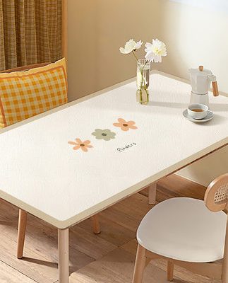 Khăn trải bàn cao cấp nhẹ sang trọng không thấm nước, chống thấm dầu, chống giặt và chống bong tróc tấm trải bàn bằng da PVC hình chữ nhật khăn trải bàn cà phê khăn trải bàn