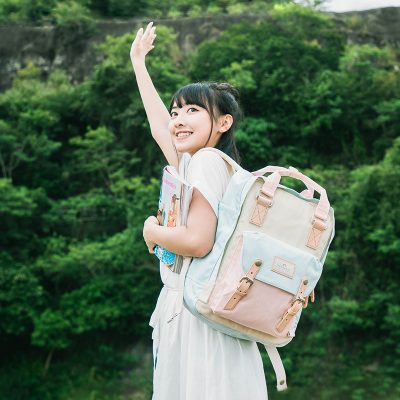 Túi đựng máy tính xách tay nam và nữ Donut Macaroon Donut Backpack 16L