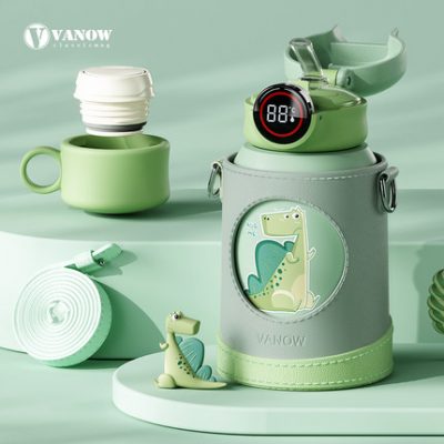 Cốc giữ nhiệt trẻ em thông minh Vanow của Anh có nắp đôi với cốc ống hút cô gái bé trai 316 cốc thực phẩm cấp cho bé