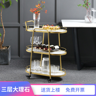 Bắc Âu di động xe ăn uống khách sạn thương mại giao hàng thực phẩm xe trà xe hai lớp ba lớp rượu xe đẩy bánh về nhà