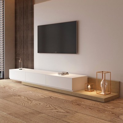 Tủ tivi tối giản kiểu bắc âu bàn cafe kết hợp phòng khách màu ghi sáng sang trọng hiện đại kích thước tủ âm sàn có thể thu vào