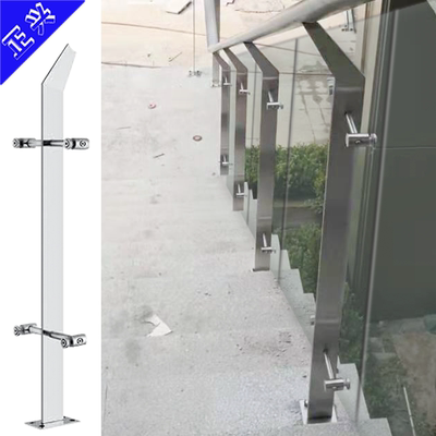 Kỹ thuật tùy chỉnh trong nhà và ngoài trời rắn một lưỡi thép không gỉ cải thiện nhà cột cầu thang lan can lan can kính hàng rào