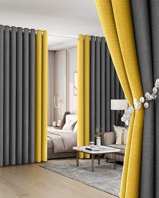 Rèm ngăn phòng phòng ngủ rèm cửa nhà miễn phí đục lỗ phòng khách màn rèm khối điều hòa không khí rèm cho thuê rèm phòng