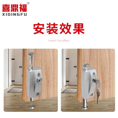 Xidingfu chốt khóa sàn khóa với chìa khóa cửa khóa rõ ràng chốt khóa cửa xoay tự động khóa phòng tắm chốt cửa