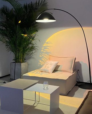 Đèn sàn Bắc Âu hiện đại tối giản ánh sáng phòng khách sang trọng đèn đánh cá phòng ngủ nhà thiết kế sáng tạo ghế sofa đèn bàn thẳng đứng