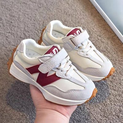 Giày trẻ em NB327 chính hãng bình thường New Balance Hàn Quốc bé gái da giày Forrest mùa xuân và mùa thu bé trai giày thể thao thủy triều