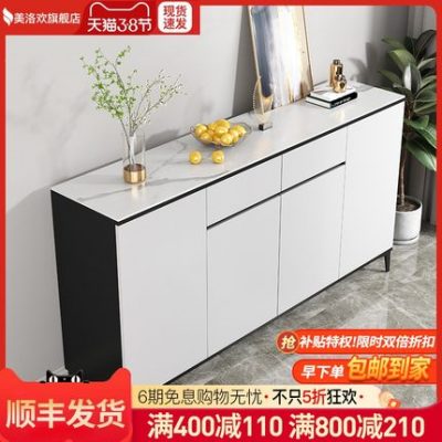 Tủ đá phiến sang trọng nhẹ hiện đại tối giản tích hợp tủ trà âm tường tủ bếp Bắc Âu phòng khách lưu trữ tủ rượu