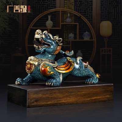 Đồ trang trí Pixiu đồng nguyên chất quà tặng hiên tủ TV Bàn làm việc khai trương quà tặng tân gia Phụ kiện nhà cao cấp Trung Quốc