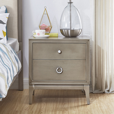 Sản phẩm mới là kiểu mỹ nhẹ nhàng sang trọng sau hiện đại bàn đầu giường gỗ nguyên khối phòng ngủ tủ đầu giường tủ đựng đồ giường tủ nhỏ phía trước