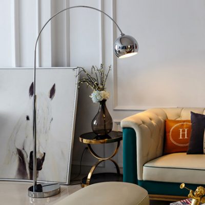 Đèn sàn kiểu Đan Mạch cảm giác thiết kế không có đèn chính Phòng khách hiện đại tối giản nâng đèn đánh cá ghế sofa tối giản đèn đứng