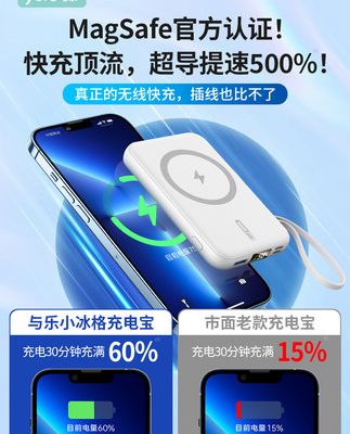 Li Jiazhai giới thiệu kho tàng sạc từ tính không dây với cáp riêng phù hợp với Apple 13ProMax chuyên dụng iphone12 siêu mỏng nhỏ gọn, siêu mỏng di động Magsafe dung lượng lớn 20000 mAh