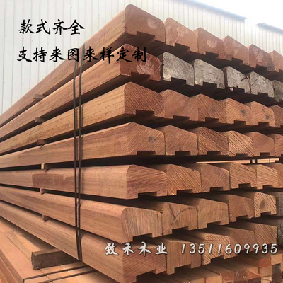Lan can gỗ chống ăn mòn dạng lưới dứa