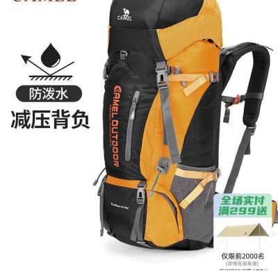 Camel ngoài trời chuyên nghiệp leo núi túi hệ thống mang theo nam và nữ sức chứa lớn du lịch cắm trại ba lô đi bộ đường dài ba lô