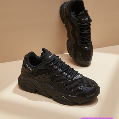 Anta giày thường giày nữ 2022 mùa hè mới nhẹ retro giày cha màu đen sinh viên thời trang giày thể thao