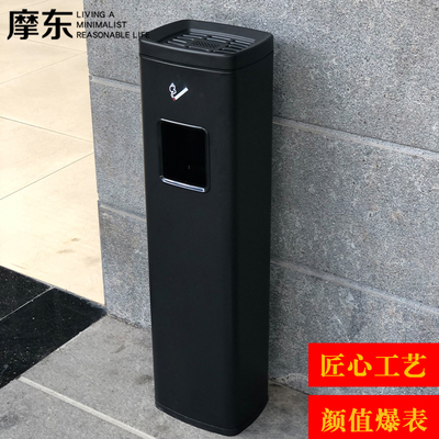 Thương mại lớn thùng tro công suất lớn sảnh khách sạn trung tâm mua sắm thẳng đứng khu vực hút thuốc cột tro bằng thép không gỉ