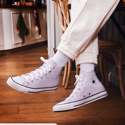 CONVERSE Converse chính thức All Star màu tím nhạt hoang dã giày thể thao giản dị chạng vạng màu tím 172685C