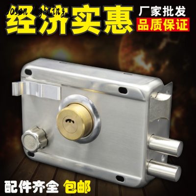 Cửa khóa tối bên ngoài nông thôn với chìa khóa nhà lưỡi xiên bảo hiểm kép khóa kiểu cũ khóa cửa đá cẩm thạch kiểu cũ truyền thống