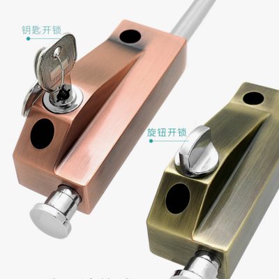 Khóa cửa xoay tự động khóa cửa kính có khung chốt khóa cửa gỗ bề mặt lắp sàn lò xo chốt khóa sàn bằng chìa khóa