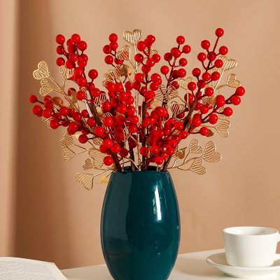 May mắn trái cây màu đỏ trái cây giả hoa mô phỏng trang trí hoa trang trí phòng khách cắm hoa cắm hoa nhà cắm hoa trang trí trang trí hoa trang trí