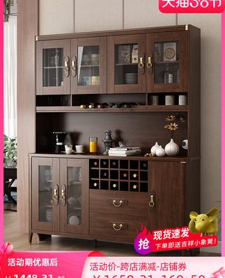 Tủ rượu bên tủ mới của Trung Quốc tích hợp vào tường hộ gia đình không đầy đủ bằng gỗ nguyên khối tủ bếp tủ đựng đồ phòng khách tủ đựng đồ