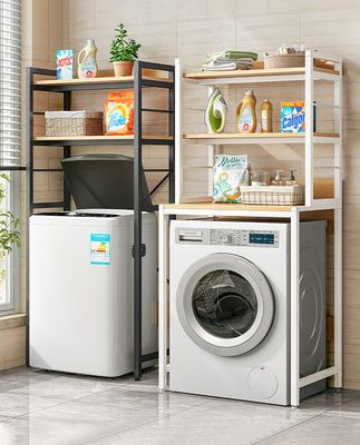 Giá đỡ máy giặt lật trên mâm giặt lồng giặt máy giặt kệ trên nhiều tầng lưu trữ nhà vệ sinh giá ban công