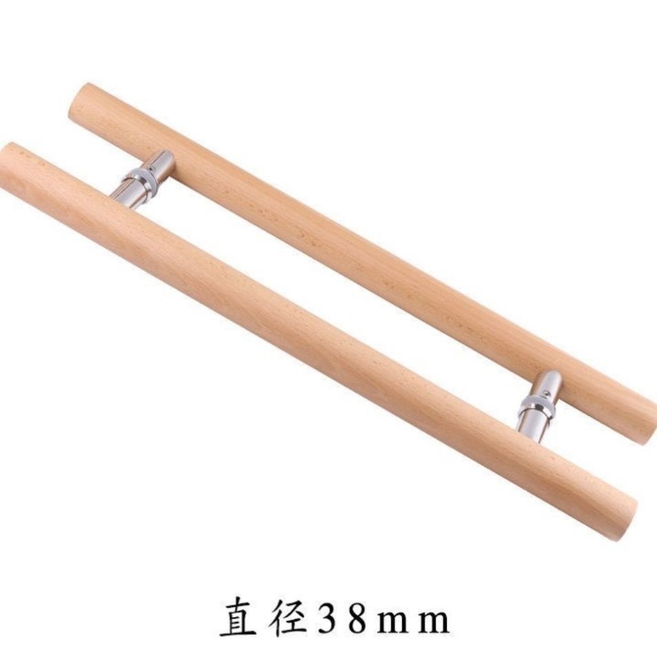 Tay nắm cửa kính cửa gỗ chắc chắn nhập khẩu màu đen log chữ cái tay nắm cửa gỗ LOGO tùy chỉnh tại chỗ (1)