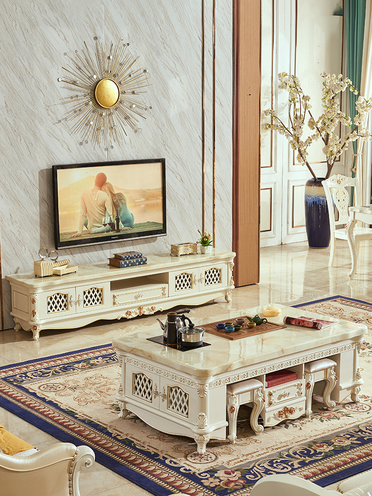 kệ tủ phòng khách làm bằng đá cẩm thạch (4)