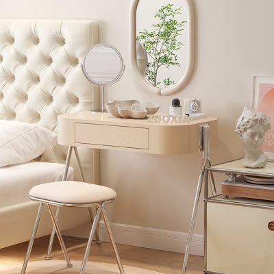 Bàn trang điểm nhập khẩu, phong cách tối giản, hiện đại, sang trọng, thiết kế nhỏ gọn.