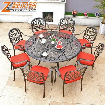 Bàn ghế sân vườn nhôm đúc cao cấp.