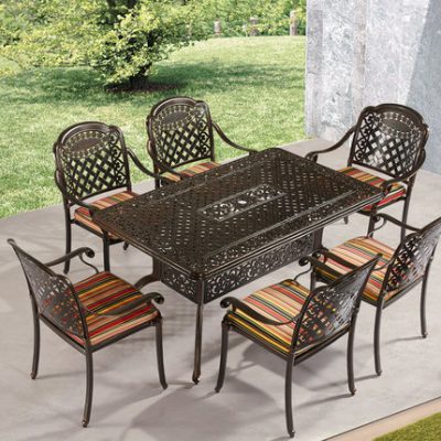 Bộ bàn ghế nhôm đúc ngoài trời ban công kết hợp bộ biệt thự Châu Âu ngoài trời sân vườn bộ bàn ghế chân sắt nội thất thư giãn