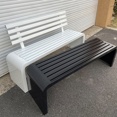 Đầy đủ sắt rèn trắng đen ghế công viên băng ghế ngoài trời băng ghế ngoài trời không thấm nước trung tâm mua sắm ghế nghỉ ngơi băng ghế dự bị