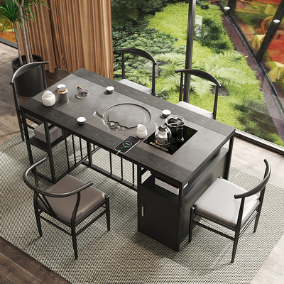 Ban công bàn ghế kết hợp bàn trà có ngăn kéo bàn trà phòng khách gia đình mặt đá văn phòng bàn trà bộ một