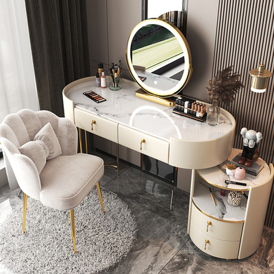 Mới ánh sáng sang trọng phòng ngủ cao cấp phòng ngủ chính tủ trang điểm hiện đại tối giản lưới màu đỏ bàn trang điểm căn hộ nhỏ tủ lưu trữ một