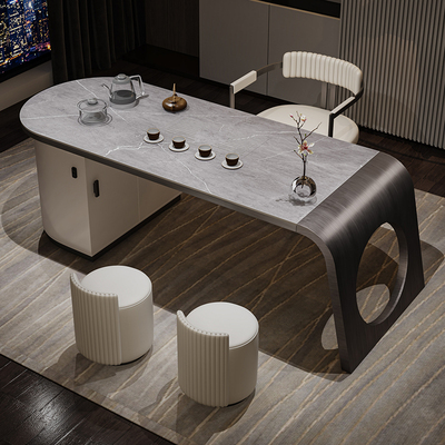 Bàn trà đá phiến cao cấp nhẹ sang trọng bàn trà hiện đại tối giản bàn trà bàn học bàn trà tích hợp bàn trà kung fu