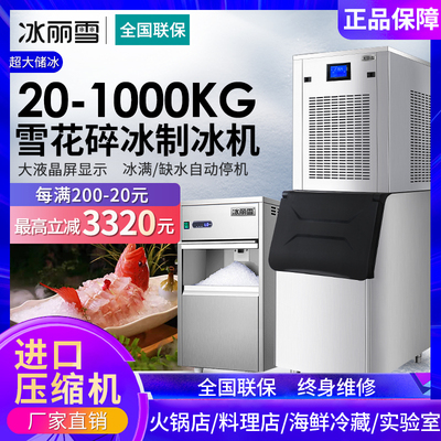 Máy làm đá bông tuyết thương mại 100kg 500KG Phòng thí nghiệm hoàn toàn tự động Phòng thí nghiệm hải sản sống Siêu thị lẩu Cửa hàng lẩu Máy xay đá