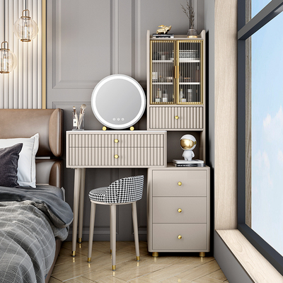 Bàn trang điểm bằng đá phiến sang trọng ánh sáng Bắc Âu hiện đại tối giản phòng ngủ căn hộ nhỏ tủ lưu trữ tích hợp bàn trang điểm 2022 mới