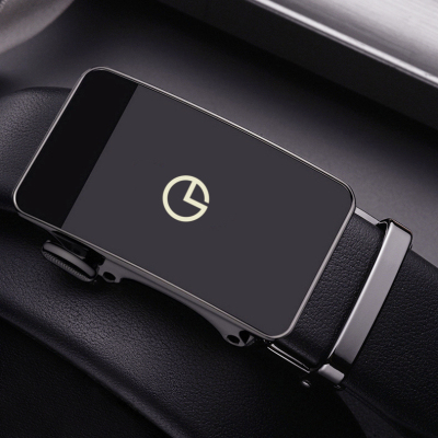 Thắt lưng nam thắt lưng da thật thắt lưng nam thắt lưng tự động khóa đầu lớp da bò size lớn đơn giản thanh niên thắt lưng