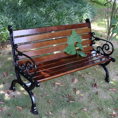 Ghế công viên băng ghế ngoài trời tựa lưng ghế thư giãn chống ăn mòn ghế gỗ ngoài trời Ghế dài ngoài trời sắt rèn hợp kim nhôm đúc