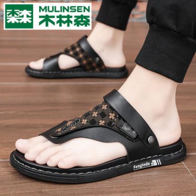 Xăng đan da Mulin Sen nam mùa hè nam trang phục công sở lái xe cao cấp đi biển công sở đa dụng 45 đôi dép cỡ lớn