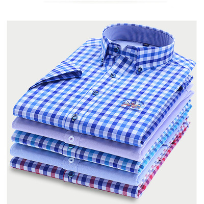 American Paul kẻ sọc ngắn tay áo sơ mi nam mùa hè mỏng cotton mỏng áo sơ mi mỏng quần áo nam giới doanh nhân trung niên