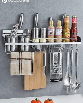 Giá nhà bếp inox 304 treo tường giá dao gia vị cung cấp thiết bị giá lưu trữ giá treo mặt dây chuyền