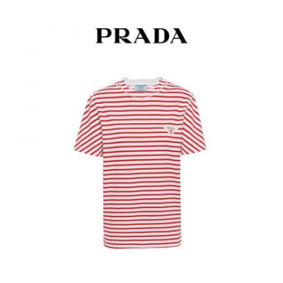 Prada / Prada dành cho phụ nữ Áo phông dệt kim đôi tay ngắn