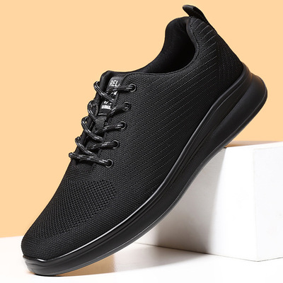 Giày mọi nam màu đen 2022 giày thể thao nam mùa xuân giày thể dục thể thao nhẹ đàn hồi dày của bố giày giản dị giày thể thao mùa hè