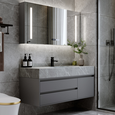 Slate tích hợp tủ phòng tắm kết hợp hiện đại tối giản nhẹ nhàng sang trọng chậu rửa chậu rửa chậu rửa thiết bị vệ sinh