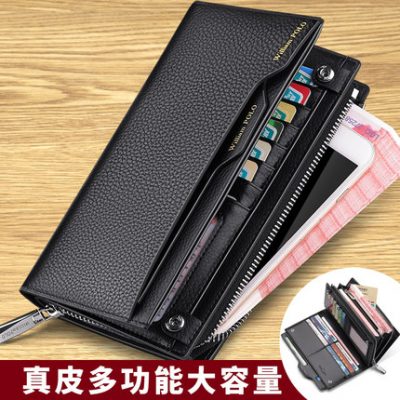 Ví da nam hoàng đế Paul 2021 mới dài nhiều thẻ bằng lái xe clutch túi ví đựng thẻ