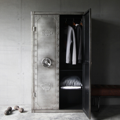 Sắt LOFT retro cá tính phong cách công nghiệp tủ sắt tủ quần áo đơn tủ quần áo tủ đựng đồ tùy chỉnh phòng ngủ tủ đứng