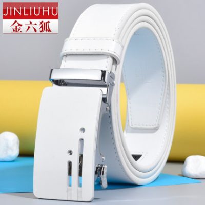Thắt lưng vàng sáu con cáo trắng nam thời trang trẻ trung xu hướng bình thường thắt lưng tự động khóa thắt lưng nam da tất cả các kết hợp