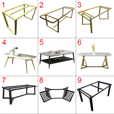 Bàn sang trọng nhẹ chân bàn giá đỡ chân bàn tấm lớn bàn đá đĩa bàn ăn bàn ăn chân đá cẩm thạch kim loại bàn cà phê cơ sở tùy chỉnh
