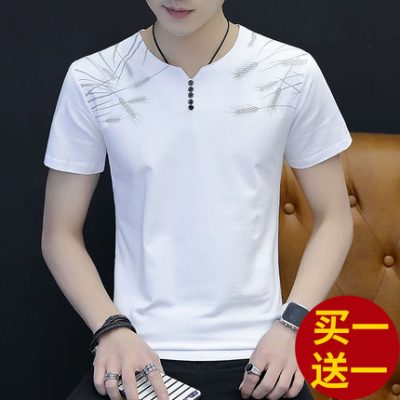 2022 mùa hè mới của nam giới nửa tay cotton lụa nam giới quần áo áo thun ngắn tay áo thun mỏng xu hướng