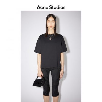 [Mới Xuân / Hè] Áo thun tay ngắn cổ tròn cổ tròn màu đen của Acne Studios dành cho nữ AL0195-900